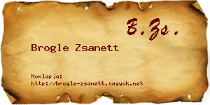 Brogle Zsanett névjegykártya